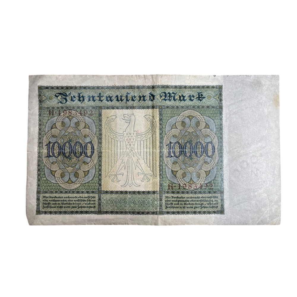 1922 German Reichsbanknote 10000 Zehntausend Mark Hyperinflation Currency Note - Picture 2 of 2